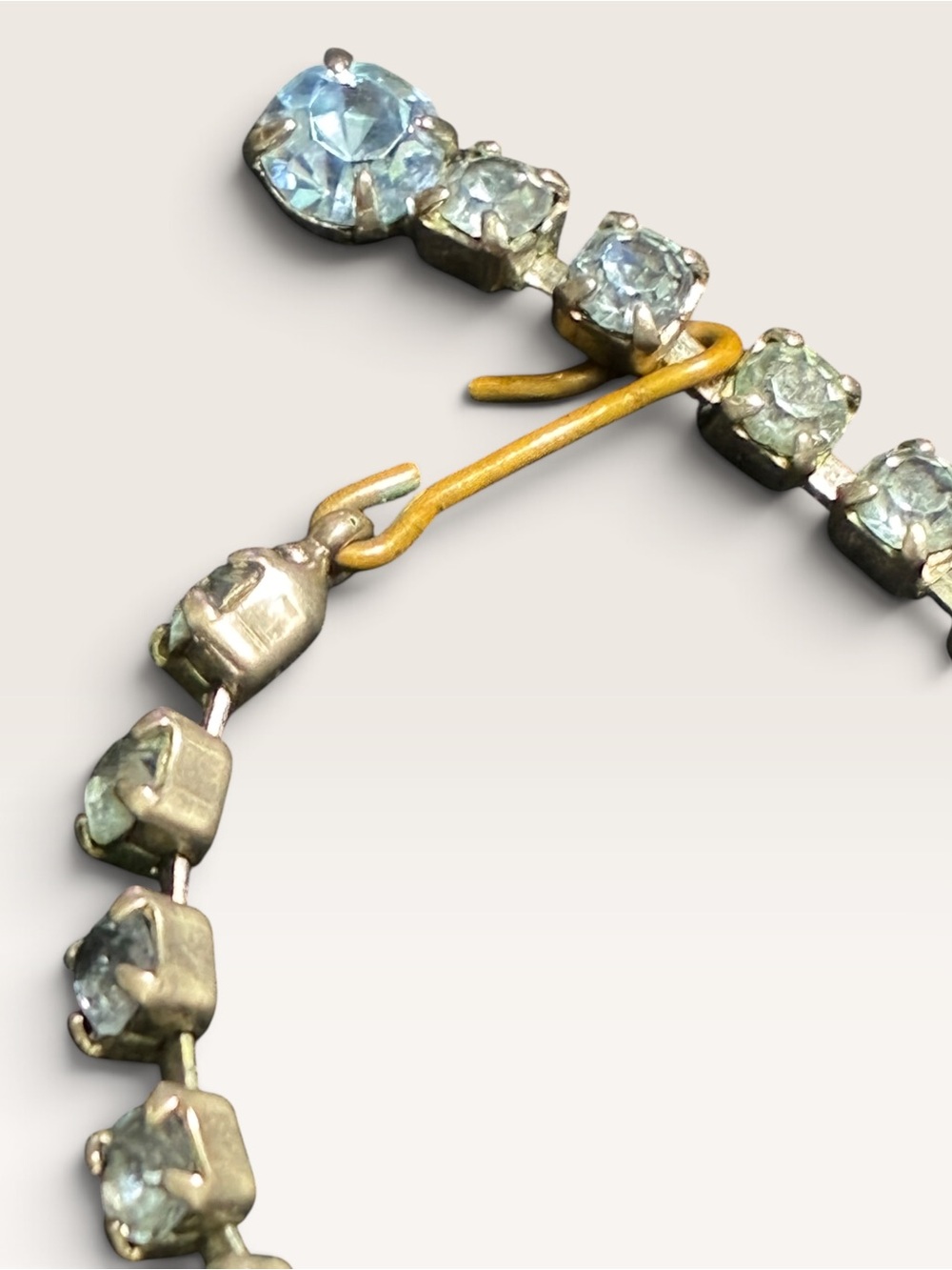 Light Blue Rhinestone Statement Necklace - Picture 5 of 5
